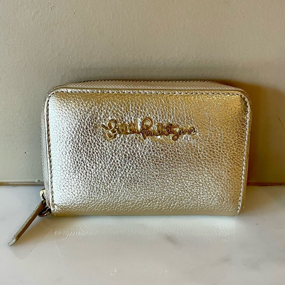 Lilly Pulitzer Handbags - Lilly Pulitzer Gold Mini Wallet